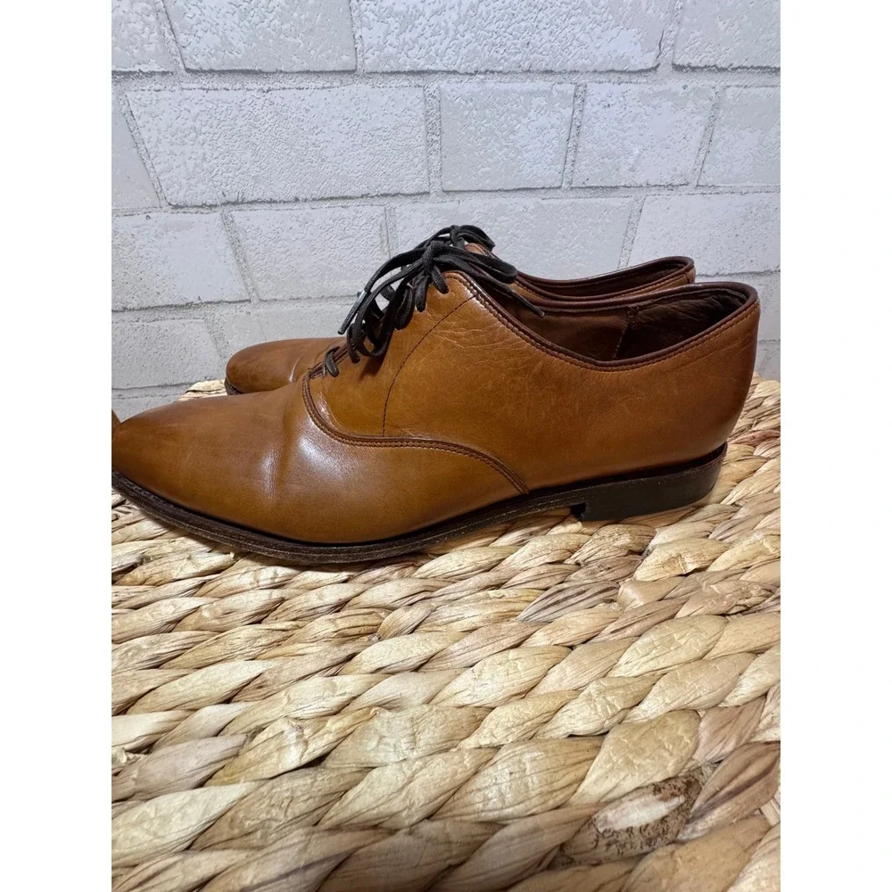 Allen Edmonds Carlyle Plain Toe Oxford Shoes Mens 10.5 D‎ Brown Chili Leather